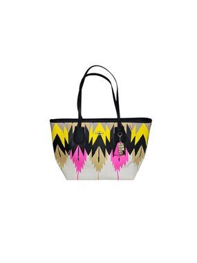 Coach Hawk Feather Taxi Tote Shoulder Bag Tribal Native American Southwestern